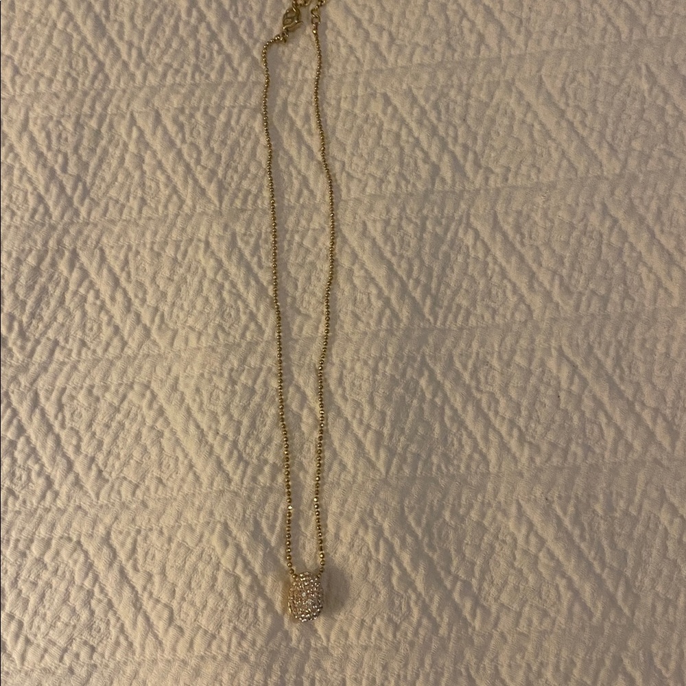 Swarovski Gold Necklace with Crystal Pendant
